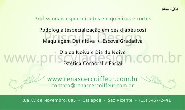 Criação de Layout: Cartão de Visitas